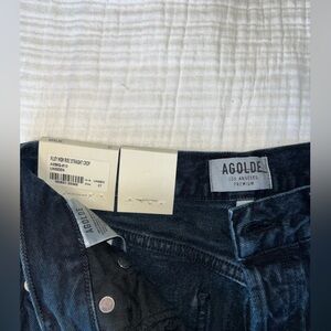 NWT Agolde distressed black jeans
